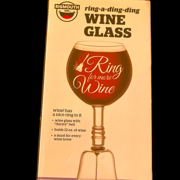 Bigmouth Inc Other - Ring a Ding Ding Wine Glass